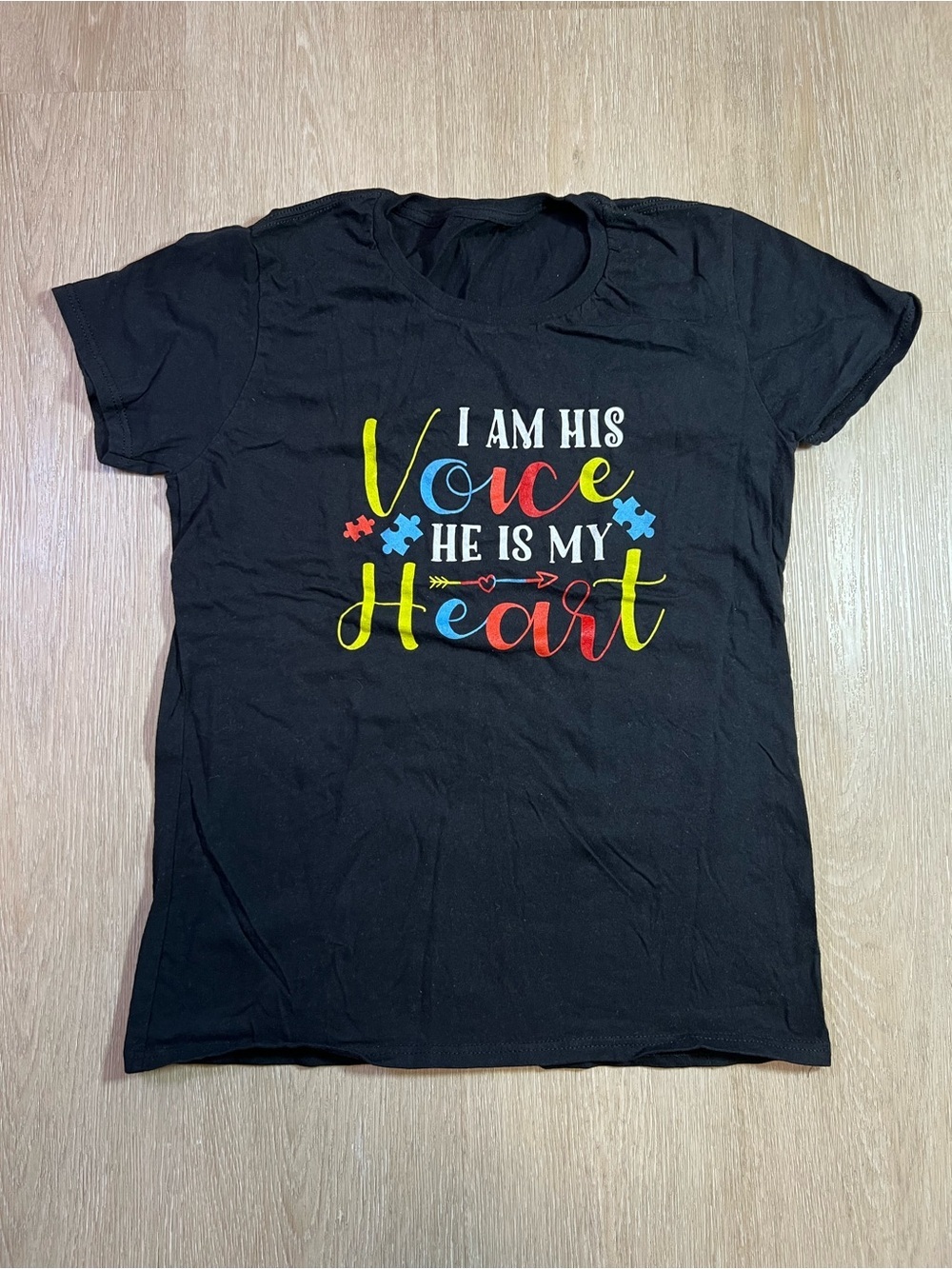 "I Am His Voice He Is My Heart" Autism Awareness Shirt